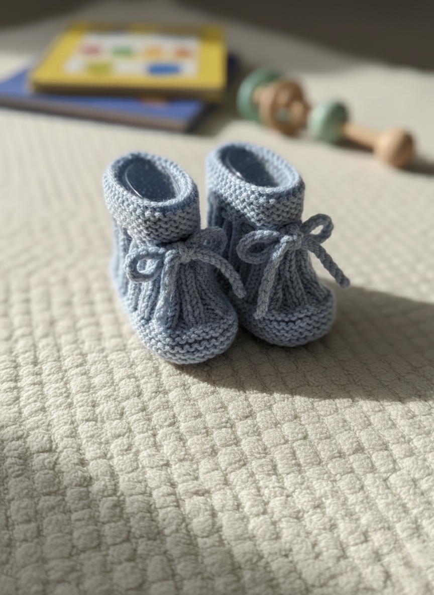 El Emeği Örgü Bebek Patiği